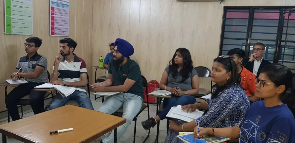 group of adult students